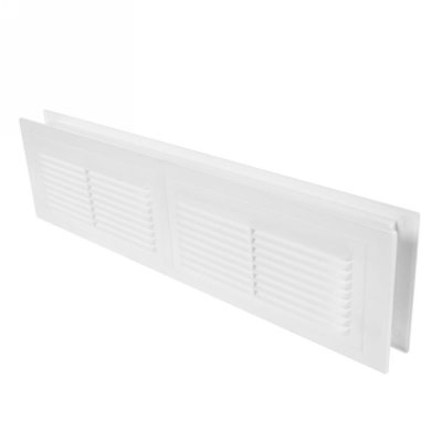 Решетка дверная вентиляционная Вентс МВ 380/2, 382x104 мм, цвет белый, SM-14369714