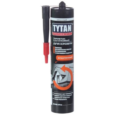 Герметик каучуковый кровельный красный Tytan Professional, 310 мл, SM-14389045
