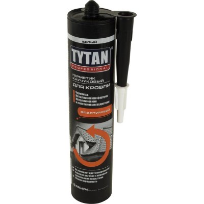 Герметик каучуковый кровельный белый Tytan Professional, 310 мл, SM-14389061