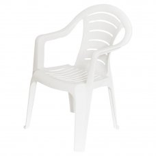 Кресло садовое белое 400х390х790 мм пластик белый в ассортименте