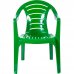 Кресло садовое 400х390х790 мм, пластик, зеленое, оттенок в ассортименте, SM-14799183