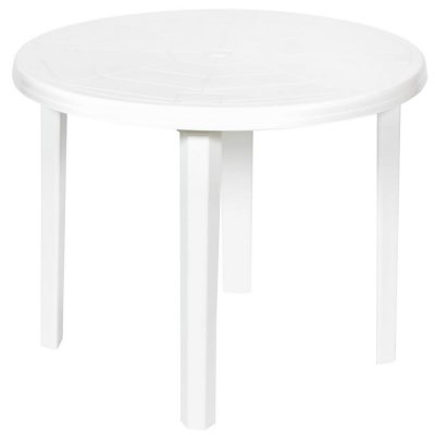 Стол садовый круглый 85.5x71x85.5 см, пластик, цвет белый, SM-14799212
