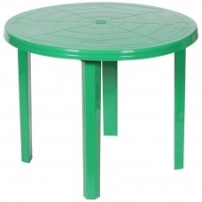 Стол садовый круглый 90x71x90 см, пластик, зеленый, оттенок в ассортименте