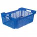 Ящик полимерный многооборотный 60х40х22 см, пластик цвет синий, SM-15111328