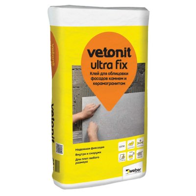 Клей усиленный эластичный Weber Vetonit Ultra Fix, SM-15486664