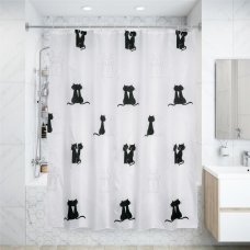 Штора для ванной комнаты «Vidage Due Gatti» 180х180 см цвет белый