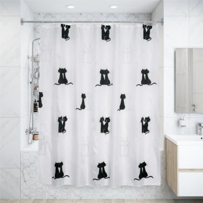 Штора для ванной комнаты «Vidage Due Gatti» 180х180 см цвет белый, SM-15490559
