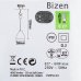 Подвесной светильник Bizen 1xE27x60 Вт, цвет белый, SM-15907297