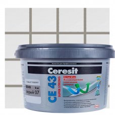 Затирка цементная Ceresit CE 43/2 водоотталкивающая цвет серый
