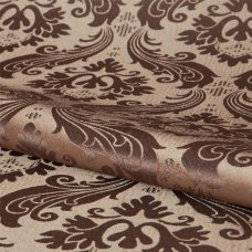 Ткань «Вензель» 1 п/м 145 см жаккард цвет коричневый