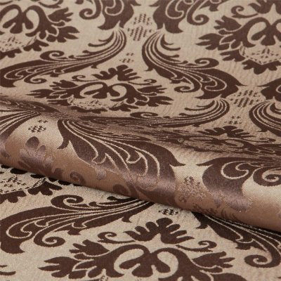 Ткань «Вензель» 1 п/м 145 см жаккард цвет коричневый, SM-16238507