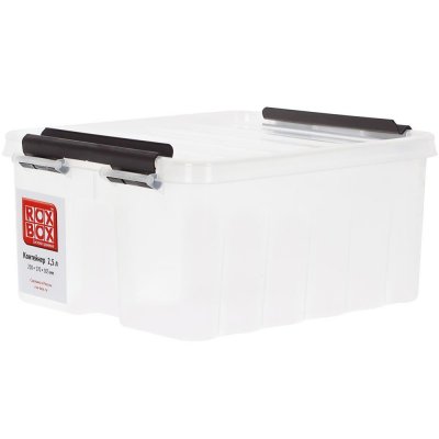 Контейнер Rox Box 21х17x10.5 см, 2.5 л, пластик цвет прозрачный  с крышкой, SM-16449291