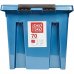 Контейнер Rox Box 58x39x35 см, 70 л, пластик цвет синий с крышкой с роликами, SM-16456379