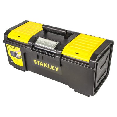 Ящик для инструмента Stanley 280х257х593 мм, пластик, цвет чёрный/жёлтый, SM-16518314