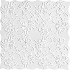 Плитка потолочная бесшовная полистирол белая Формат Нарцисс 50 x 50 см 2 м²