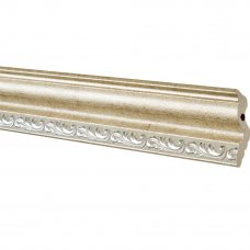 Плинтус потолочный полистирол Decomaster 148B-59 серебристый 3х4.5х200 см