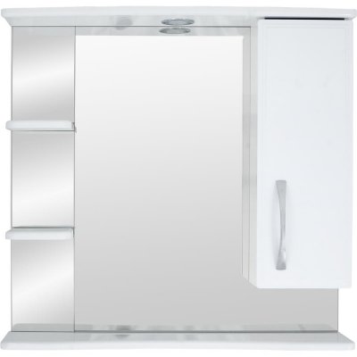 Шкаф зеркальный «Эмили» 75 см цвет белый, SM-17114397