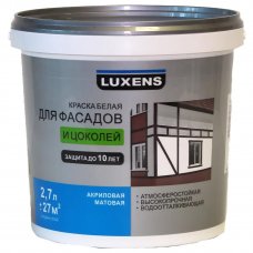Краска для фасадов и цоколей Luxens база А 2.7 л