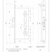 Замок врезной противопожарный Apecs 3000-ZN, цвет хром, SM-17174664