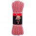 Шнур спирального плетения Standers 8 мм, 20 м, полипропилен, цвет белый/красный, SM-17187561