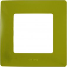 Рамка для розеток и выключателей Legrand Etika 1 пост, цвет зеленый папоротник