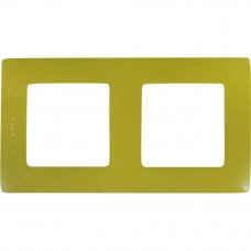 Рамка для розеток и выключателей Legrand Etika 2 поста, цвет зеленый папоротник