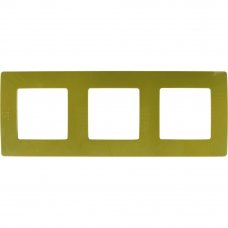 Рамка для розеток и выключателей Legrand Etika 3 поста, цвет зеленый папоротник