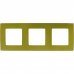 Рамка для розеток и выключателей Legrand Etika 3 поста, цвет зеленый папоротник, SM-17356636