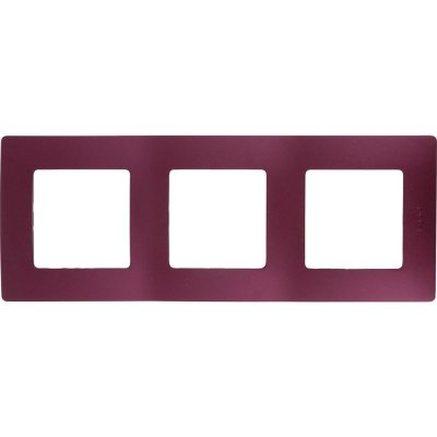 Рамка для розеток и выключателей Legrand Etika 3 поста, цвет слива, SM-17356687