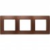 Рамка для розеток и выключателей Legrand Etika 3 поста, цвет какао, SM-17356732