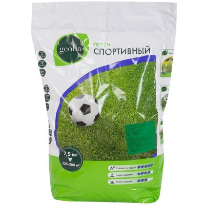 Семена газона Geolia Спортивный 7.5 кг, SM-17586503