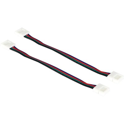 Коннекторы для RGB светодиодной ленты 5050 12-24 В 10 мм IP20 2 клипсы с проводами, контакты по центру, SM-17677211