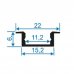 Профиль для светодиодной ленты врезной 6 мм 2 пог. м, SM-17677317
