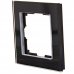 Рамка для розеток и выключателей Werkel Favorit 1 пост, стекло, цвет чёрный, SM-17781501