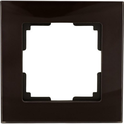 Рамка для розеток и выключателей Werkel Favorit 1 пост, стекло, цвет коричневый, SM-17781510