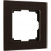 Рамка для розеток и выключателей Werkel Favorit 1 пост, стекло, цвет коричневый, SM-17781510
