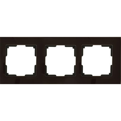 Рамка для розеток и выключателей Werkel Favorit 3 поста, стекло, цвет коричневый, SM-17781595