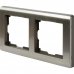 Рамка для розеток и выключателей Werkel Metallic 2 поста, металл, цвет глянцевый никель, SM-17781843