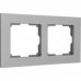 Рамка для розеток и выключателей Werkel Aluminium 2 поста, металл, цвет алюминий, SM-17781907
