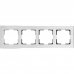 Рамка для розеток и выключателей Werkel Aluminium 4 поста, металл, цвет алюминий, SM-17781940
