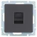 Телефонная розетка встраиваемая Werkel RJ11, цвет черный, SM-17783988