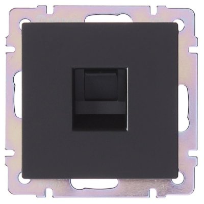 Розетка компьютерная встраиваемая Werkel RJ45, цвет черный, SM-17783996