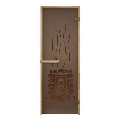 Дверь для сауны, 69х189 см, цвет бронза с рисунком, SM-17800514