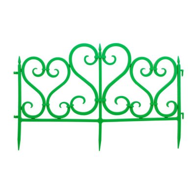 Ограждение садовое декоративное «Ажурное» цвет зелёный, SM-17824188
