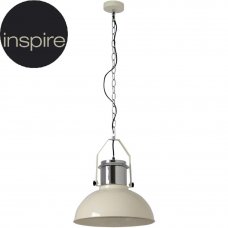 Подвесной светильник Inspire Ted 1xE27x60 Вт, 38 см, металл белый