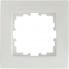 Рамка для розеток и выключателей Lexman Виктория сферическая, 1 пост, цвет белый