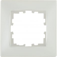 Рамка для розеток и выключателей Lexman Виктория сферическая, 1 пост, цвет жемчужно-белый матовый