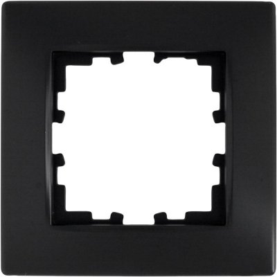 Рамка для розеток и выключателей Lexman Виктория сферическая, 1 пост, цвет чёрный бархат матовый, SM-17919267