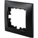 Рамка для розеток и выключателей Lexman Виктория сферическая, 1 пост, цвет чёрный бархат матовый, SM-17919267