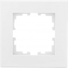 Рамка для розеток и выключателей Lexman Виктория плоская, 1 пост, цвет белый